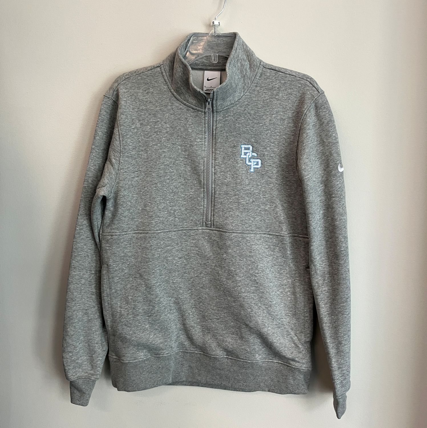 Nike Fleece 1/2 Zip w/BCP, Color: Grey, Size: Small