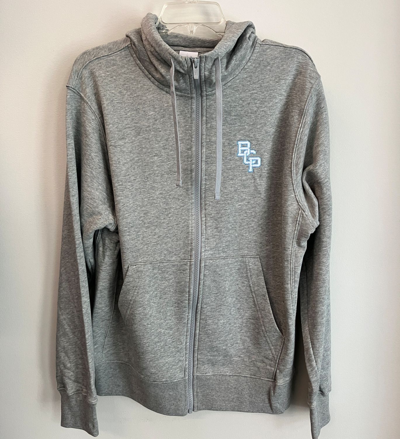 Nike Navy Club Fleece FZ Hoodie, Color: Grey, Size: Small