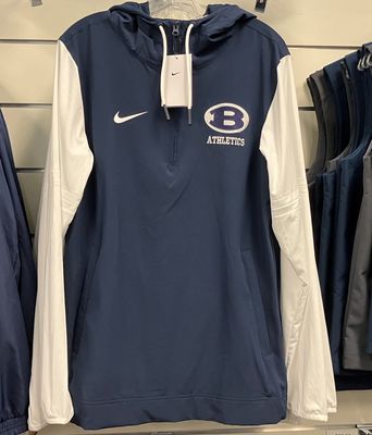 Nike Navy &amp; White 1/4 Zip Windbreaker