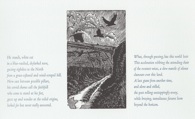 Stilled, with typeset poem