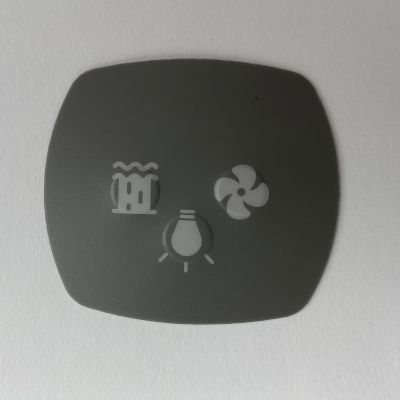 65-03510, AUX, 3 BUTTON, OVERLAY