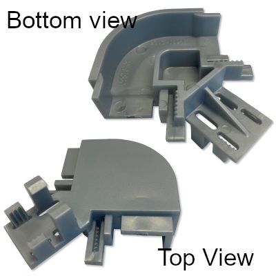 30-01830-01, MSERIES LIGHT RAIL CORNER, SILVER
