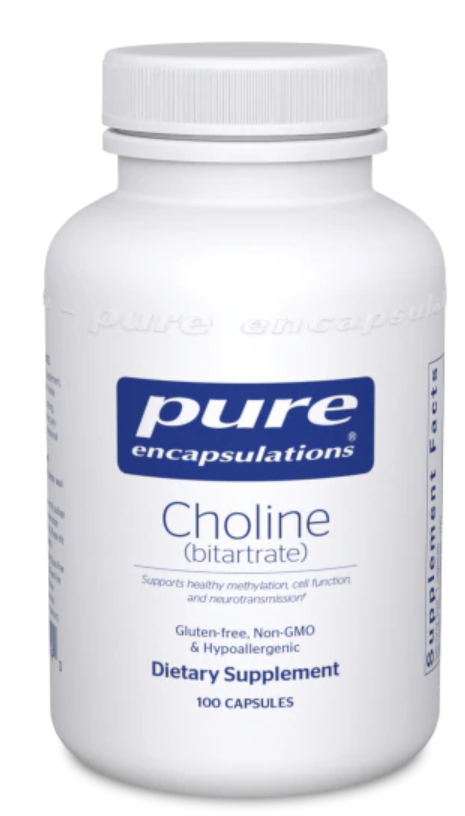 Pure Encapsulations Choline, 100 capsules