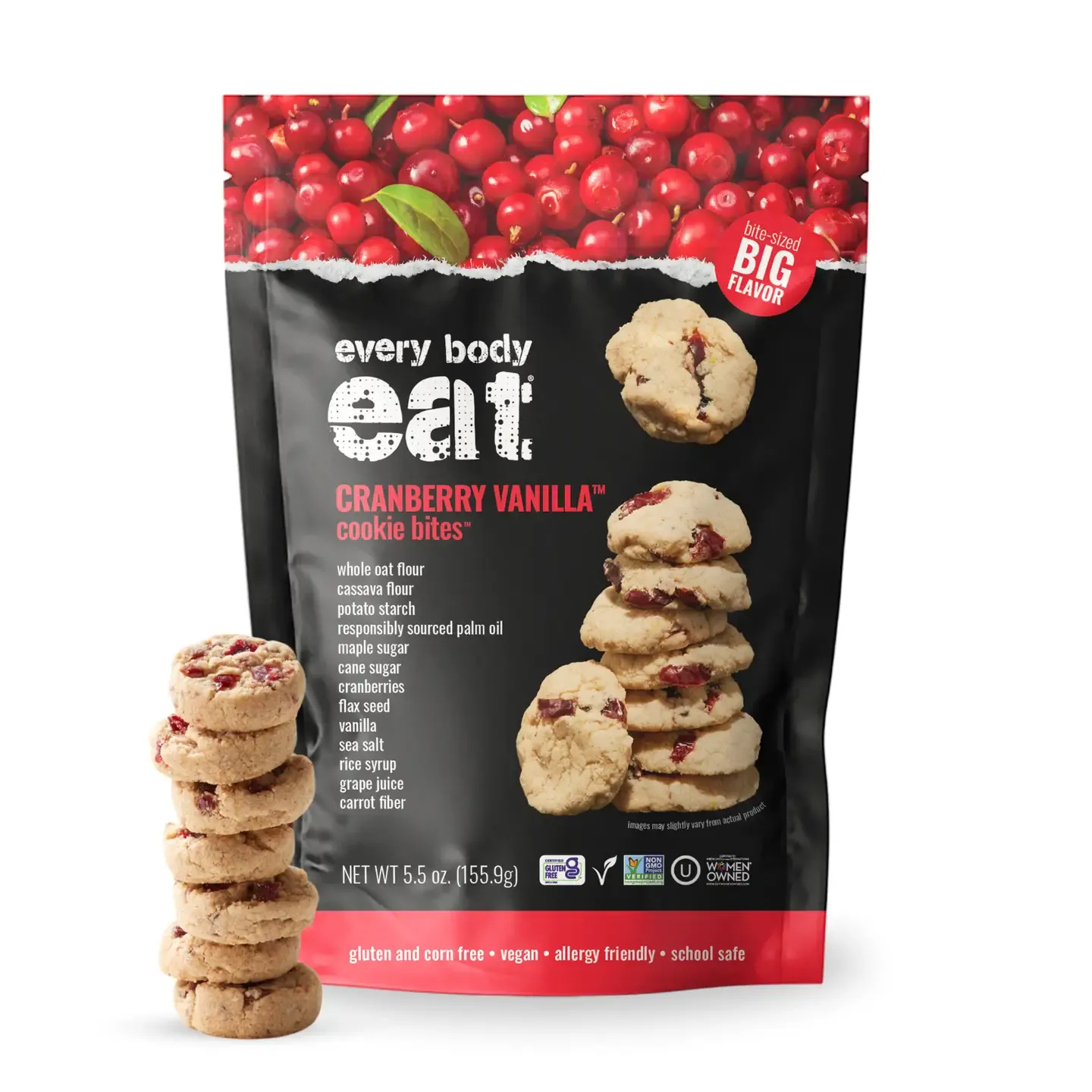 Every Body Eat Cranberry Vanilla Cookie Bites, 5.5oz