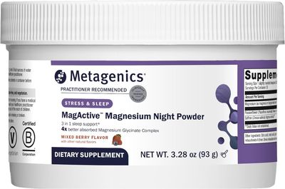 Metagenics MagActive Magnesium Night Powder, 3.28 oz