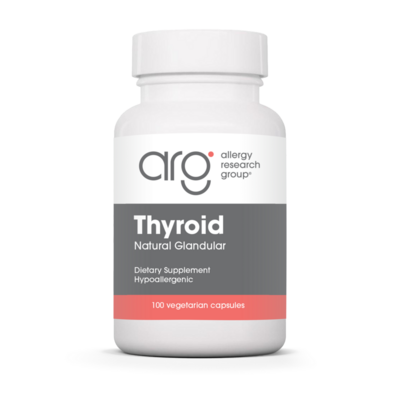 Allergy Research Group Thyroid Natural Glandular, 100 Capsules