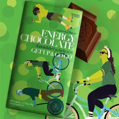The Functional Chocolate Company Energy Chocolate, 1 Bar