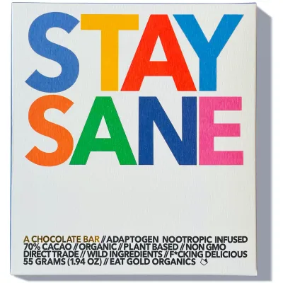 Eat Gold Organics Stay Sane Chocolate Bar, 55g