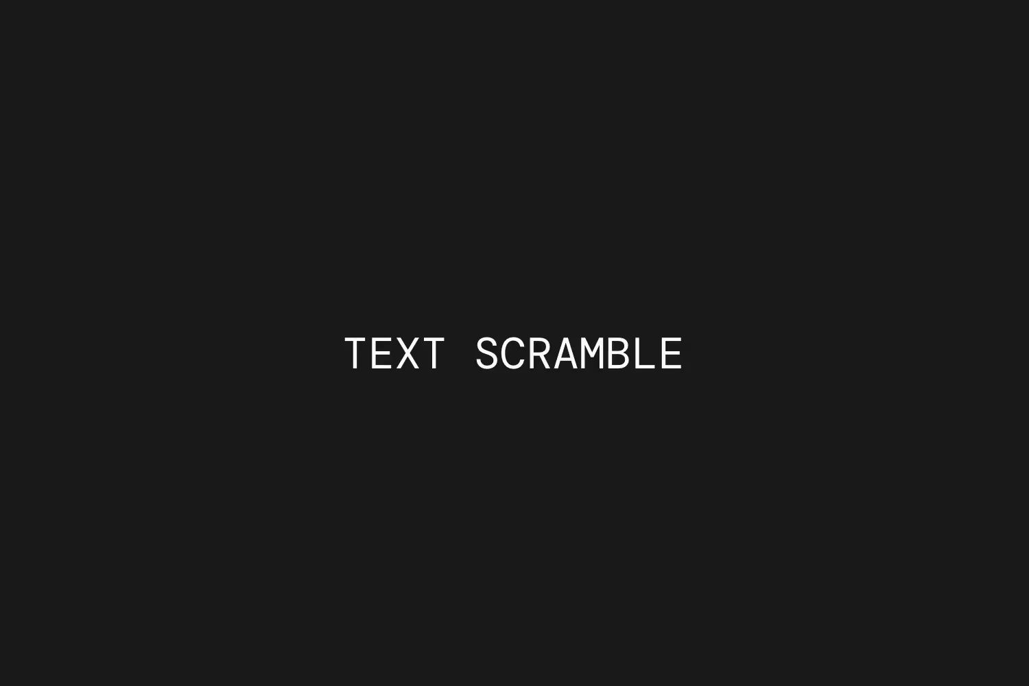 C 008 Text Scramble