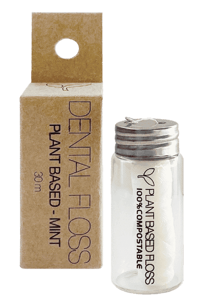Plastic-free dental floss