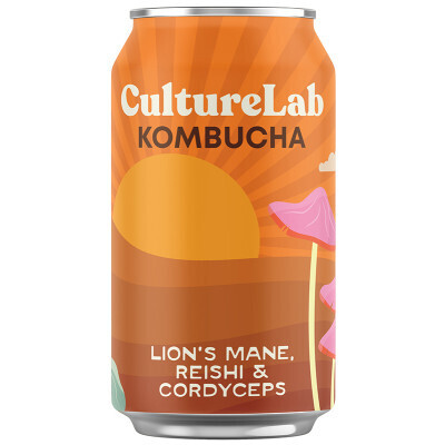 CultureLab Kombucha - 	Lion&#39;s Mane, Reishi &amp; Cordyceps Kombucha 340ml