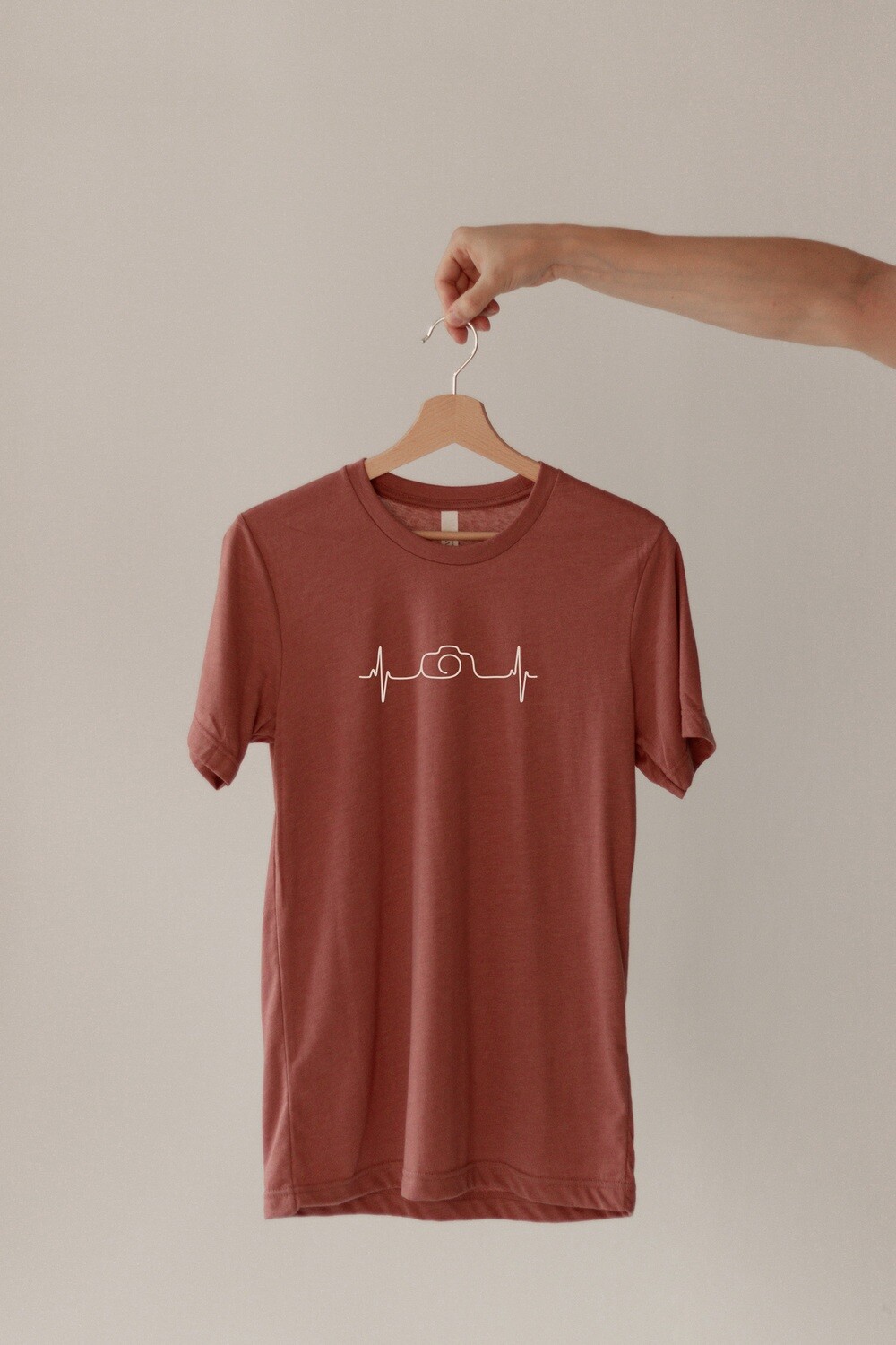 Camera Heartbeat, UNISEX Funny T-Shirt For Photographer, Cameraman, Videographer, Filmmaker, Gift Idea