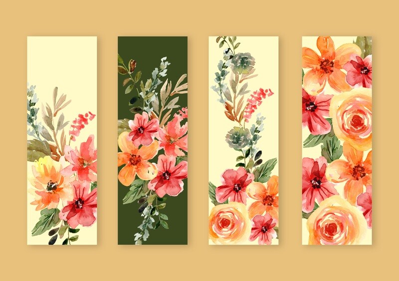 flower bookmarks