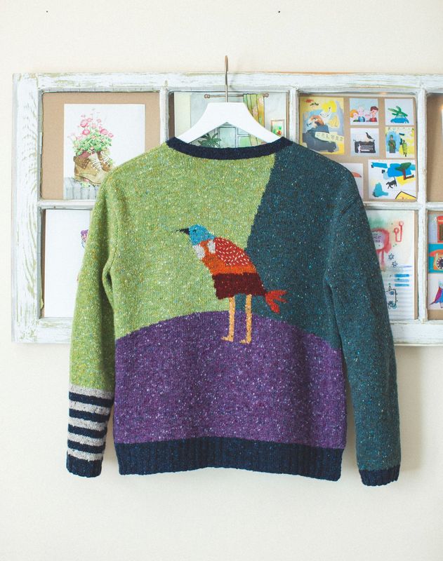 Sweater with a bird