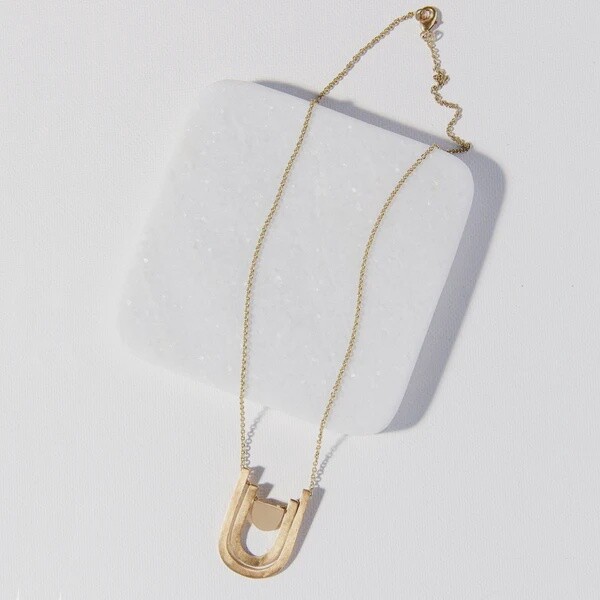 Brass Arches Necklace 17” Brass Arches Necklace 17”