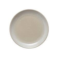 Small Round Stoneware Plate with Reactive Glaze