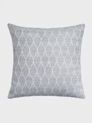 Summer Flora Indoor/Outdoor Pillow / 20 x 20, Colour: Grey