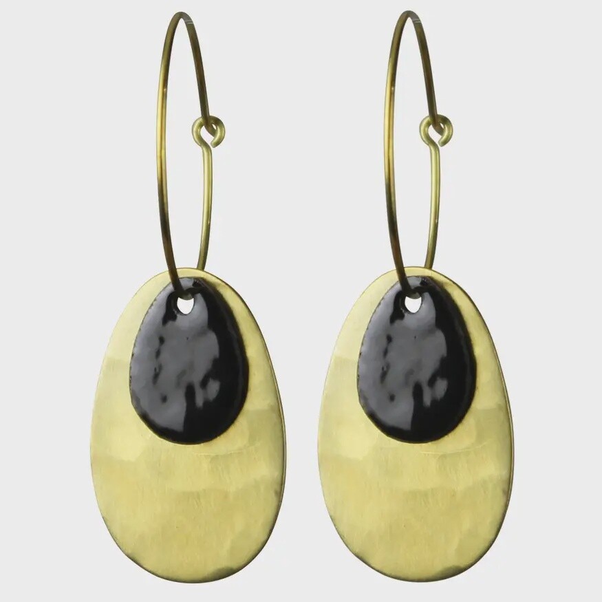 Beldi Earring Round, Colour: Black