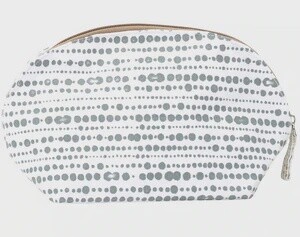 Dotty Grey Cosmetic Bag / Large