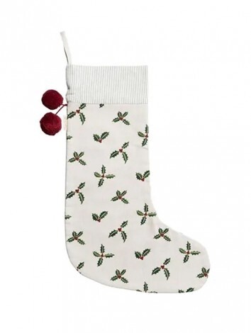 Christmas Stocking, Print Name: Holly & Berry