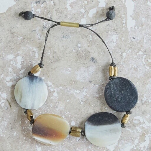 Disk Fishing Line Bracelet / Black