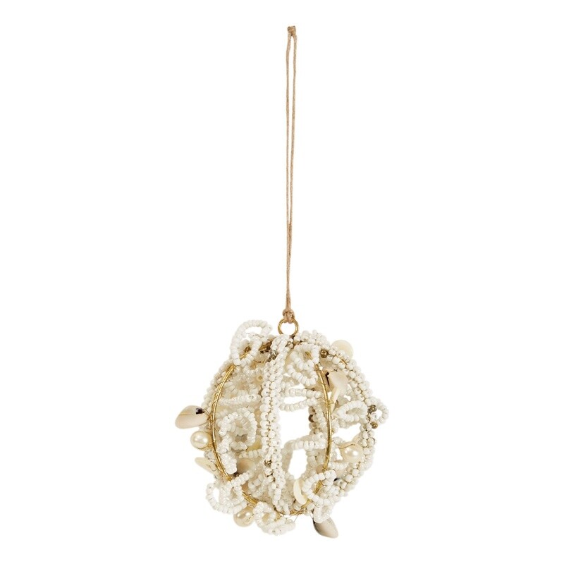 Glass Bead and Shell Ornament