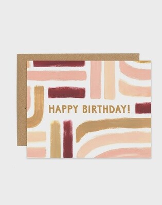 Greeting Card / Sunset Stripe Birthday