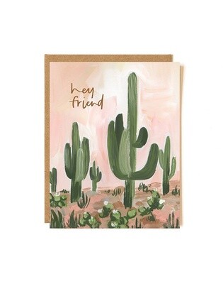 Greeting Card / Hey Friend Cactus