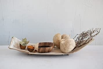 Palm and Coconut Tray w/ Feet