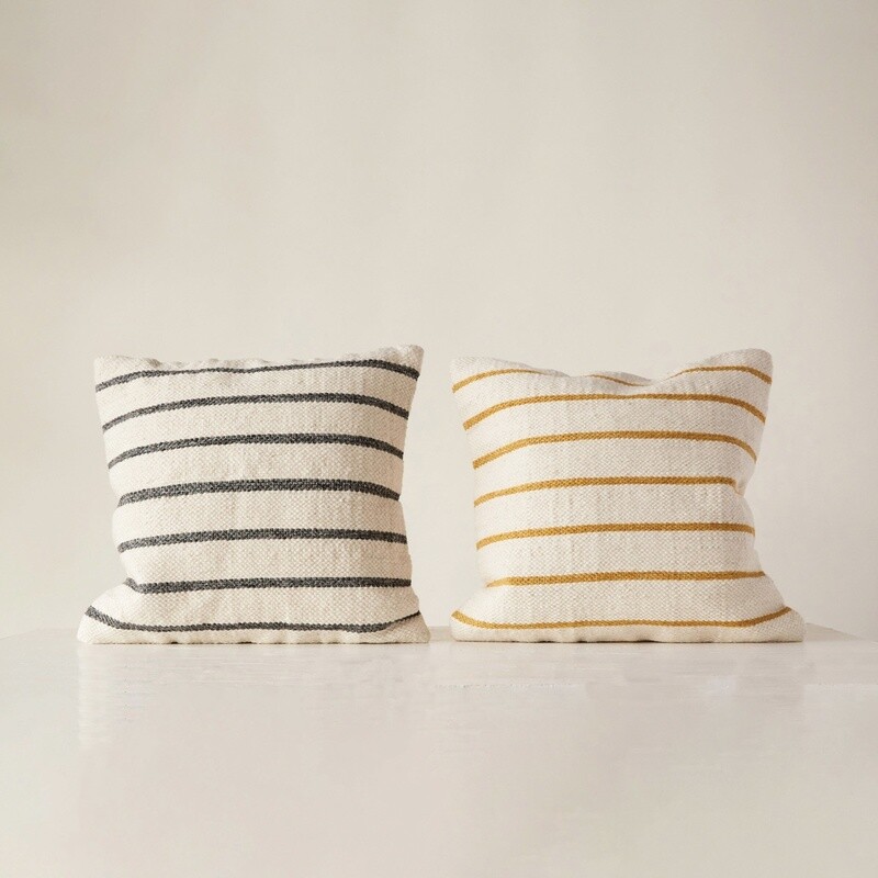 Wool Woven Striped Pillow 20"