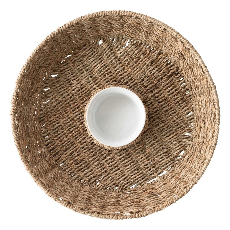 Hand-woven Seagrass Chip & Dip Basket