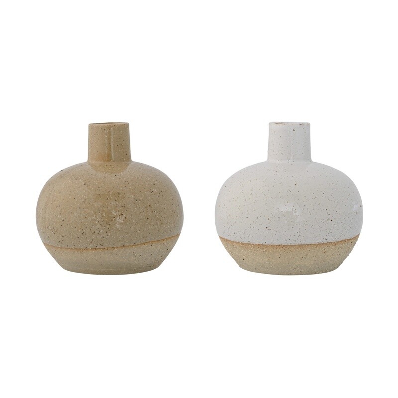 Stoneware Vase / Sand Finish in 2 Colours