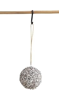 Birch Bark Ball Ornament 3"
