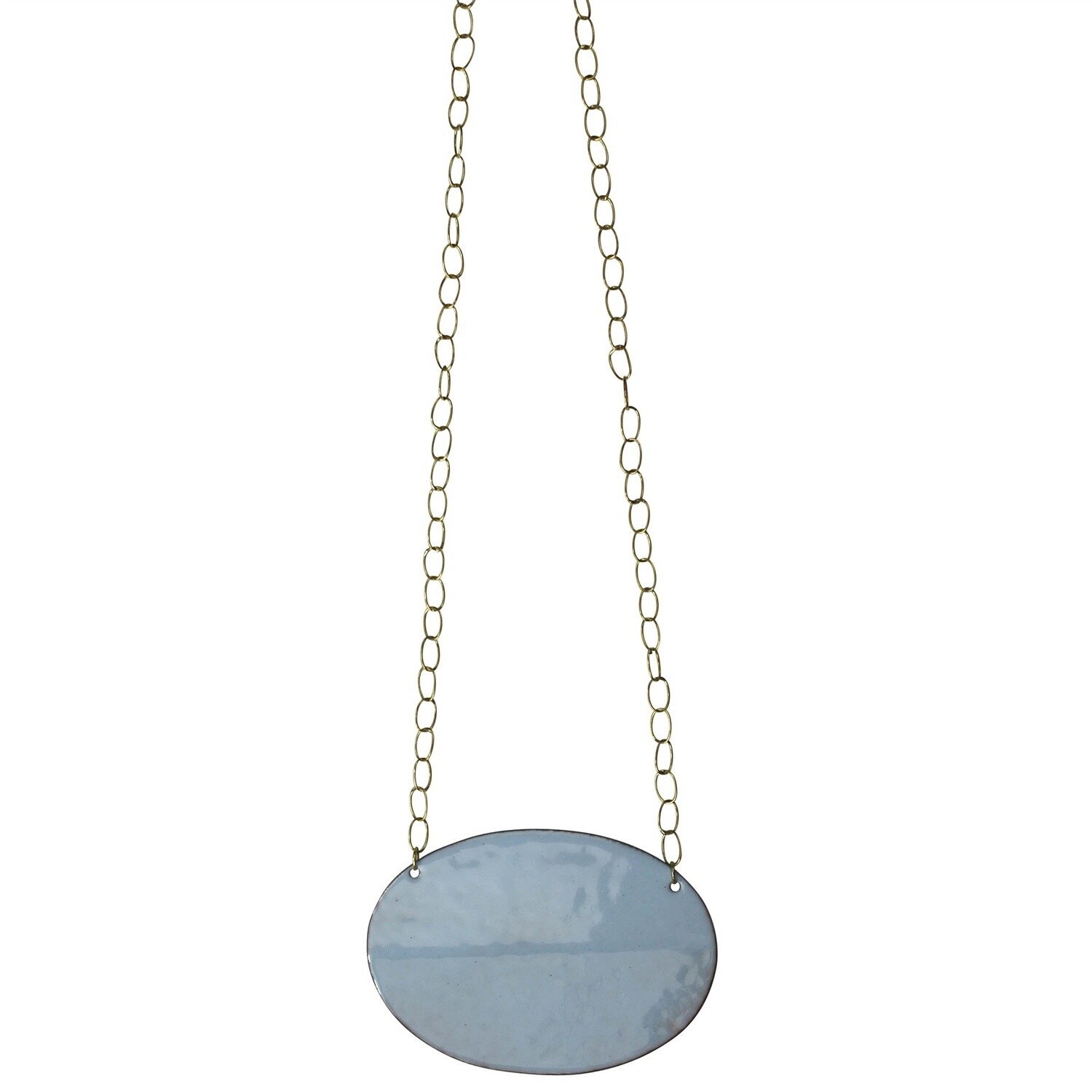 Creased Oval Necklace Creased Oval Necklace