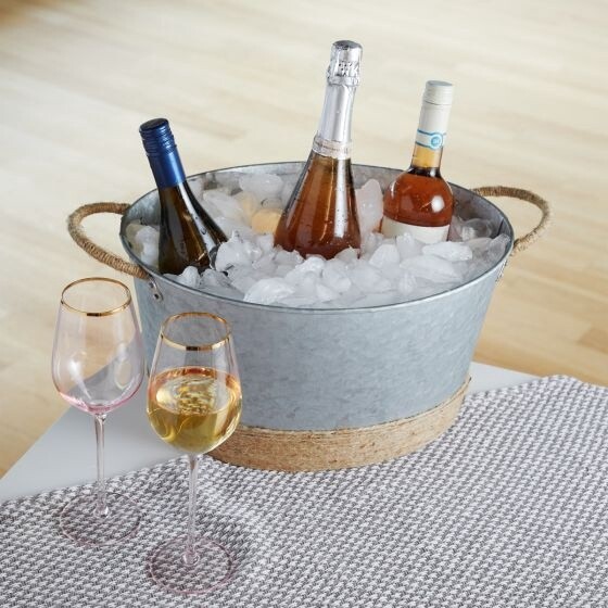 Jute Rope Galvanized Drinks Tub
