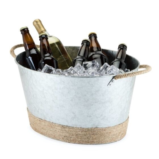 Jute Rope Galvanized Drinks Tub