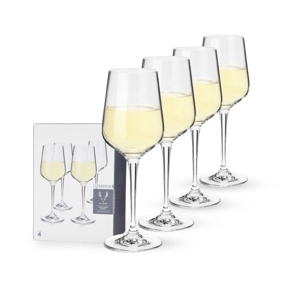 European Crystal Chardonnay Glasses / Set of 4
