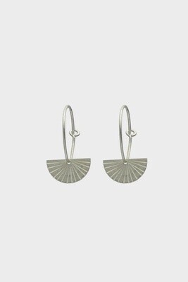 Fan Earrings / Silver