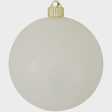 Snowball White Glitter Set of 2 / 6” Commercial Shatterproof