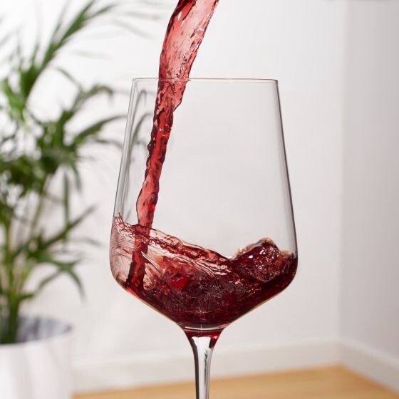European Crystal Bordeaux Glasses / Set of 4
