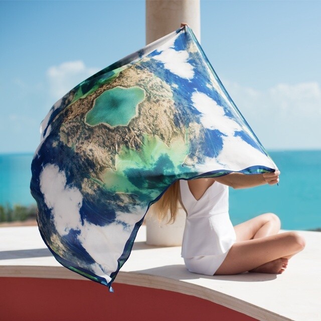 Sea Sage Scarf / Aerial