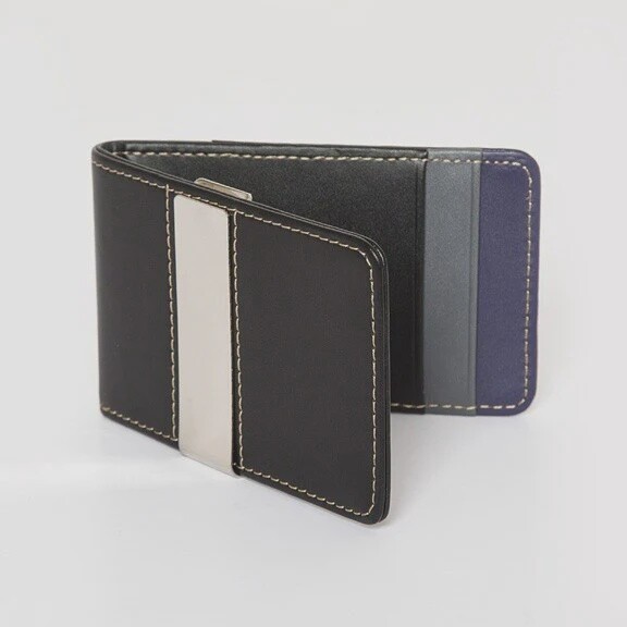 The Classic Man's Moneyclip Wallet, Colour: Black