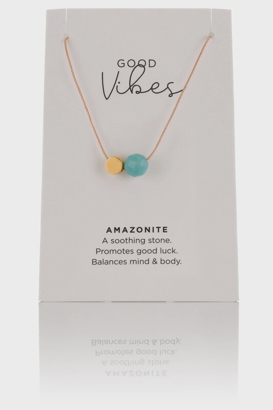 Good VIbes Amazonite Cord Necklace