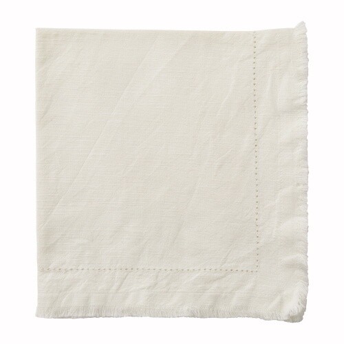 Natural Stonewashed Fringe Napkin
