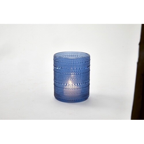 Blue Dots Candle Holder