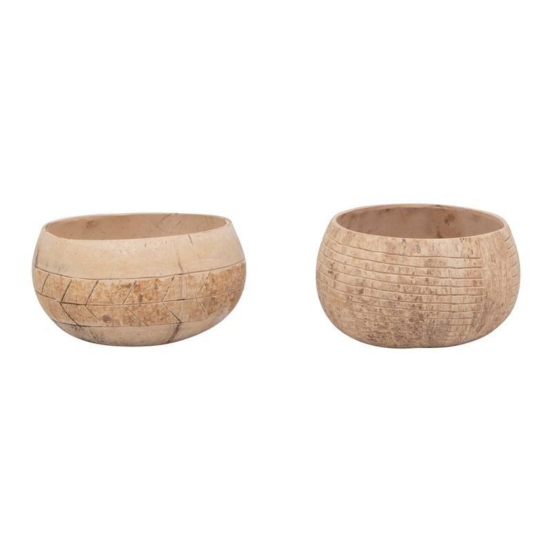 Hand-Carved Coconut Shell Bowl / 2 Styles