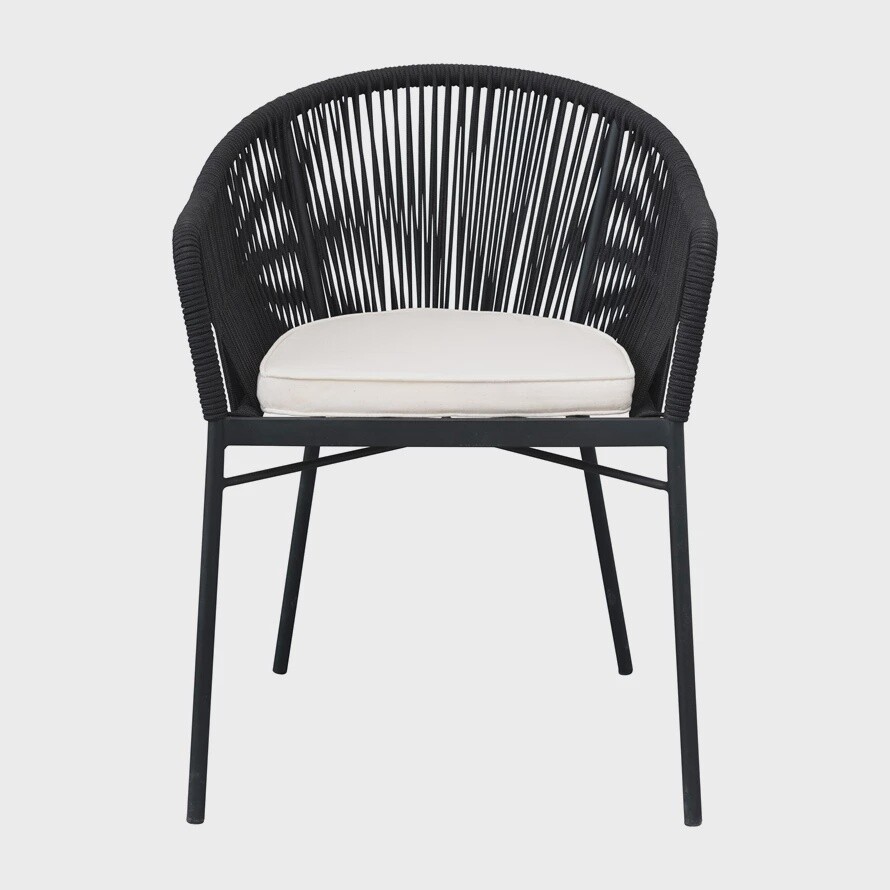 Metal and Woven Rope Chair