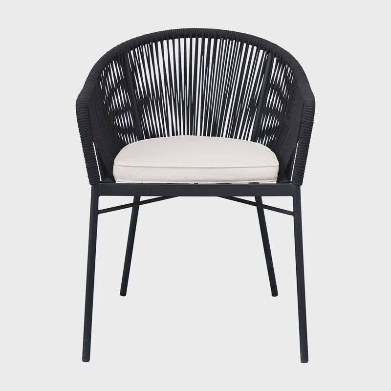 Metal and Woven Rope Chair
