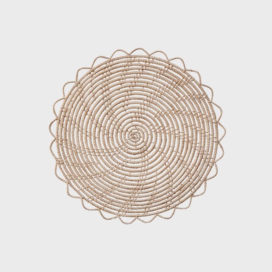 Palm Placemat / Natural Woven 13"
