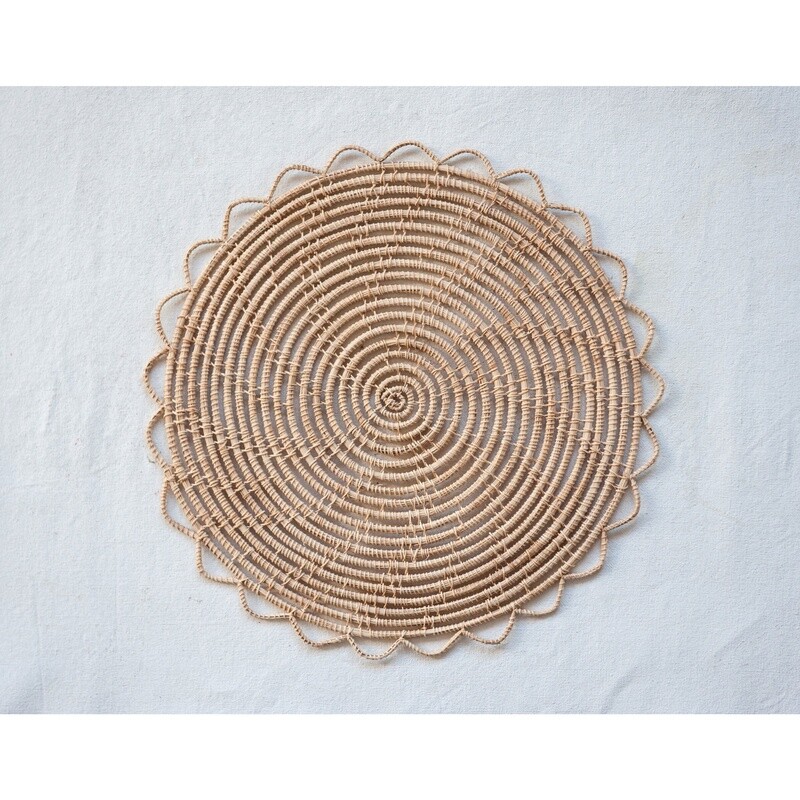 Palm Placemat / Natural Woven 13"